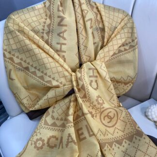 Çizgili Pamuk Soft Şal 51201 - Gold