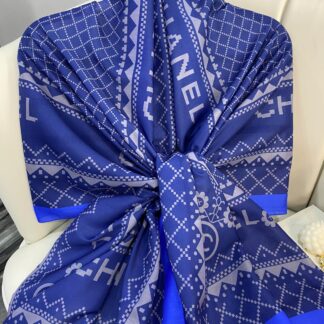 Çizgili Pamuk Soft Şal 51201 - Saks