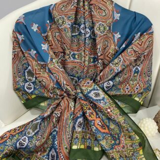 Etnik Desen Pamuk Soft Şal 83926 - Haki