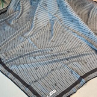 Vakko Puantiye Twill Eşarp-Koyu Gri
