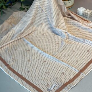Vakko Puantiye Twill Eşarp-Kahve
