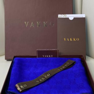 İthal Full Set Kutulu A Kalite Vakko monogram İpek Şal 3444- Saks