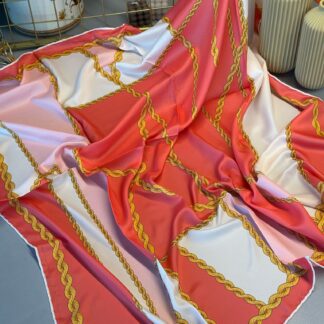 Vakko Desen Twill İpek Eşarp- ŞEKER PEMBESİ