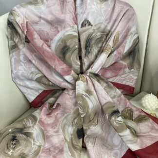 GÜL DESEN PAMUK ŞAL-989734- SOFT PEMBE
