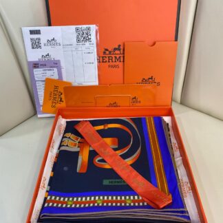 HERMES Tam Set Kutulu İthal İPEK 12MM 0 EŞARP 7854-