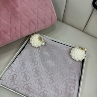GUESS ÇİFT TARAFLI KAŞMİR İPEK EŞARP 7859-AÇIK LİLA