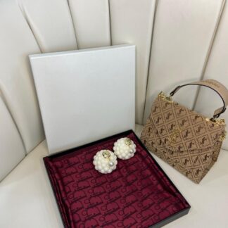 DİOR ÇİFT TARAFLI KAŞMİR İPEK EŞARP 7859- BORDO
