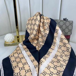 GUCCİ TWİLL EŞARP 5563 - KOYU BEJ