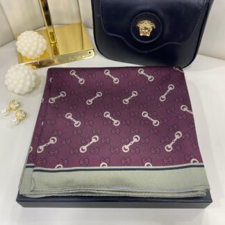 Gucci Desen Marka Eşarp - 62268 - Böğürtlen