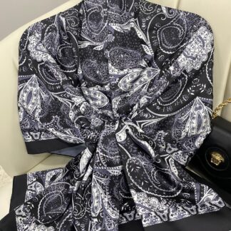 Batik Desen Vual İpek Şal -259685- Siyah