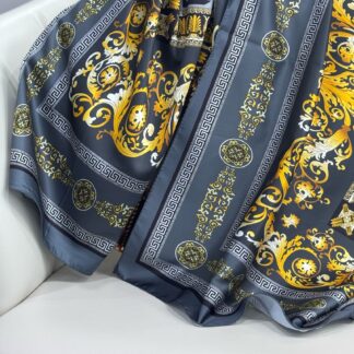 VERSACE VUAL İPEK ŞAL - 344456- Füme