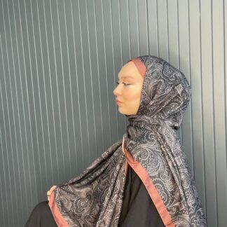 Mandala Desen Pamuk İpeksi Şal -452103- Kahverengi