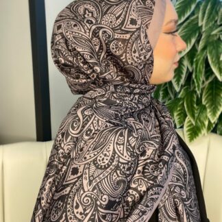 Mandala Desen Pamuk İpeksi Şal -452103- Lila