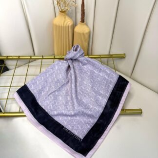 Valentino Saten İpek Eşarp -281044-Menekşe Tınısı