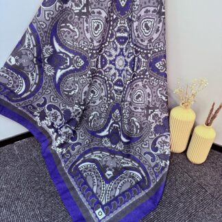 Etro Desen Pamuk Soft Eşarp 27091 - Mor