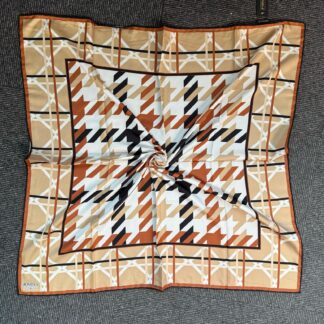 Twil Eşarp-321654-Kazayağı-Kiremit-Siyah