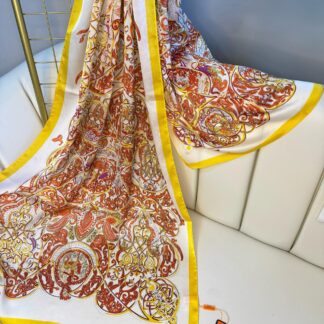 Hermes Vual İpek Şal-741852-Mango