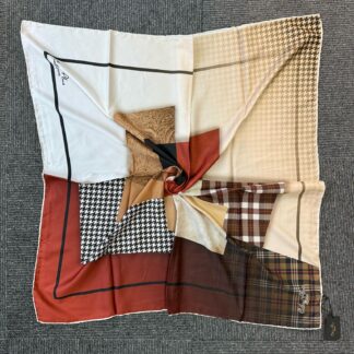 Twil Eşarp-321661-Kazayağı Desen-Kiremit