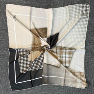 Twil Eşarp-321661-Kazayağı Desen-Kahve