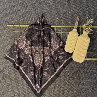 Naturel Pamuk İpek Eşarp-545658-Gece çiçeği
