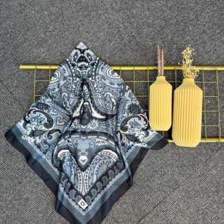 Etro Desen Pamuk Soft Eşarp 27091 -Antrasit