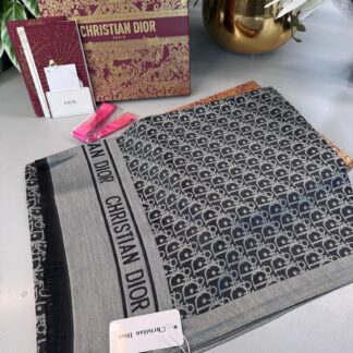 İthal Yün İpek Şal Tam Set Kutulu Sertifikalı-Gri-Antrasit