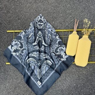 Etro Desen Pamuk Soft Eşarp 27091 -Duman Grisi