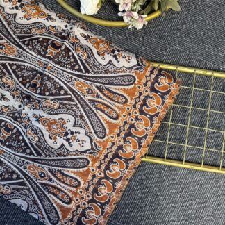Retro Rüzgarı Pamuk Soft Şal-089605-Tarçın