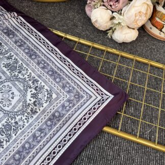 Lavinya Vual İpek Şal -4031152-Derin Mor