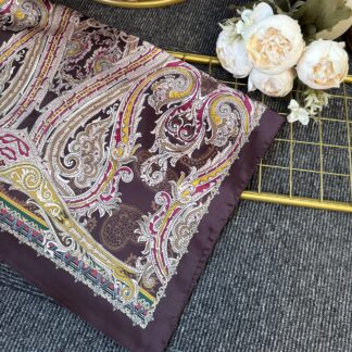 Zamansız Motif Vual İpek Şal-487934-Acıkahve