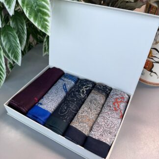 Etro-Etnik Desen Pamuk Şal Avantajlı Kutu Set