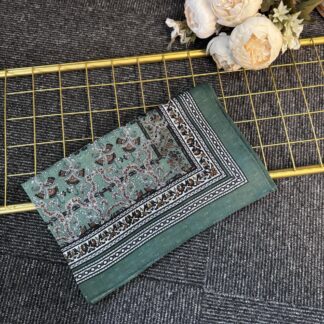 Vintage Desen Naturel ipek Şal-010203-Çağla