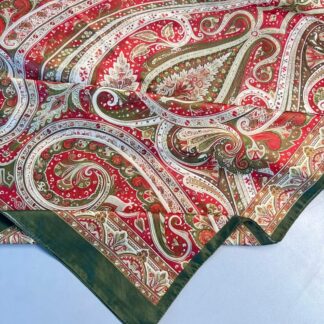 Motif Desen Pamuk ipek Şal-6202161-Zümrüt