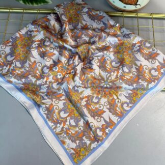 Mimoza Desen Vual İpek Eşarp-6203408-Lila