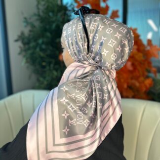 Lv Desen Vual İpek Eşarp-6204527-Pudra