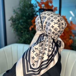 Lv Desen Vual İpek Eşarp-6204527-Vizon