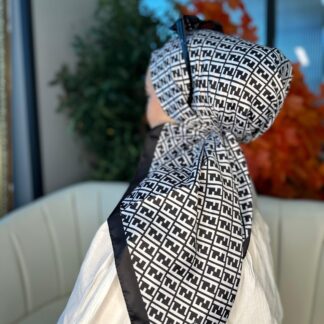 Fendi Desen Vual İpek Eşarp-6204527-Siyah