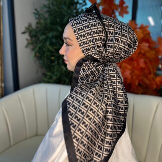 Fendi Desen Vual İpek Eşarp-6204527-Taş