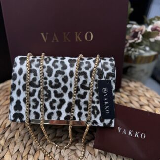 Vakko Zebra Desenli Zincir Askılı Çanta