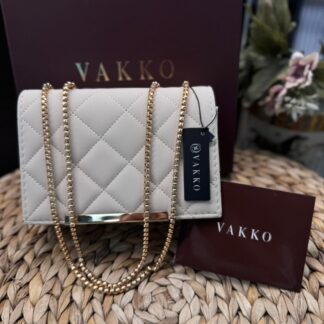 Vakko Zincir Askılı Çanta- Krem
