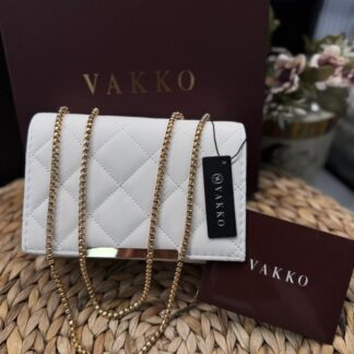 Vakko Zincir Askılı Çanta- Beyaz