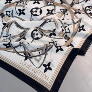 Lv Kemer Desen Pamuk Soft Şal 31230 - Beyaz