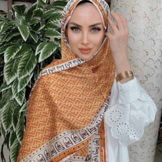FENDİ DESEN İTHAL VUAL İPEK ŞAL 15801- CAMEL