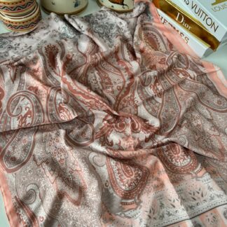 Etnik Etro Desen Pamuk Soft Şal 61534 - Soft Pudra