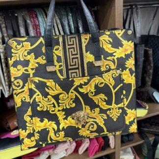 Versace İthal Timsah Derisi Çanta - Siyah