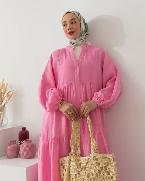 Elena Mira Elbise L100166 - Pembe - Görsel 3