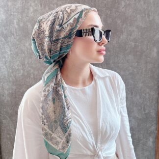 ETRO PAMUK SFOT EŞARP 07898 - TURKUAZ
