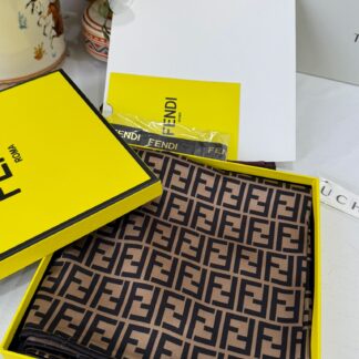 İthal Çifttaraflı Fendi İnci Vual İpek Şal-14500 -Kahve