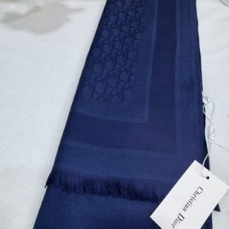 Dior İthal Pamuk Yün İpek Şal - Lacivert