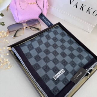 Vakko Dama Desen Pamuk Soft Eşarp 63411 - Antrasit
